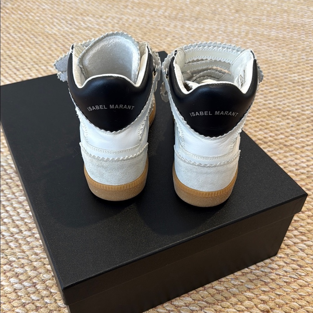Isabel Marant White and Black Sneakers Sleek Design